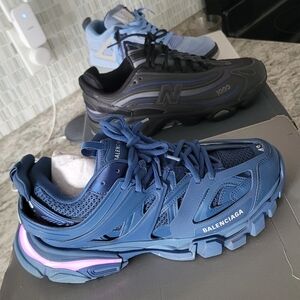 Balenciaga Navy and Pink Sneakers